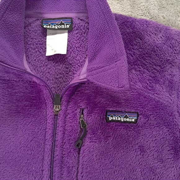 Patagonia R2 Fleece Jacket Women Medium Purple Full Zip Pockets 25146 - Picture 4 of 9